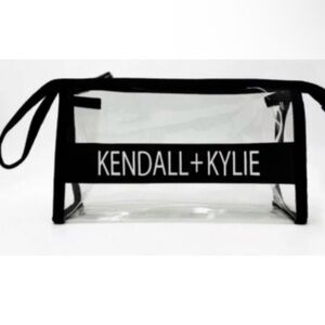 Kendall + Kylie Makeup Cosmetics Bag / Clear & Black / BRAND NEW